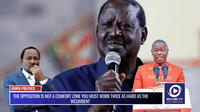 The Opposition is Not a Comfort Zone You Must Work Twice as Hard as the Incumbent