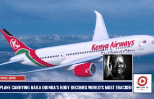 Kenya Airways Flight Carrying Raila Odinga’s Body Becomes World’s Most Tracked