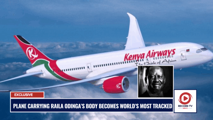Kenya Airways Flight Carrying Raila Odinga’s Body Becomes World’s Most Tracked